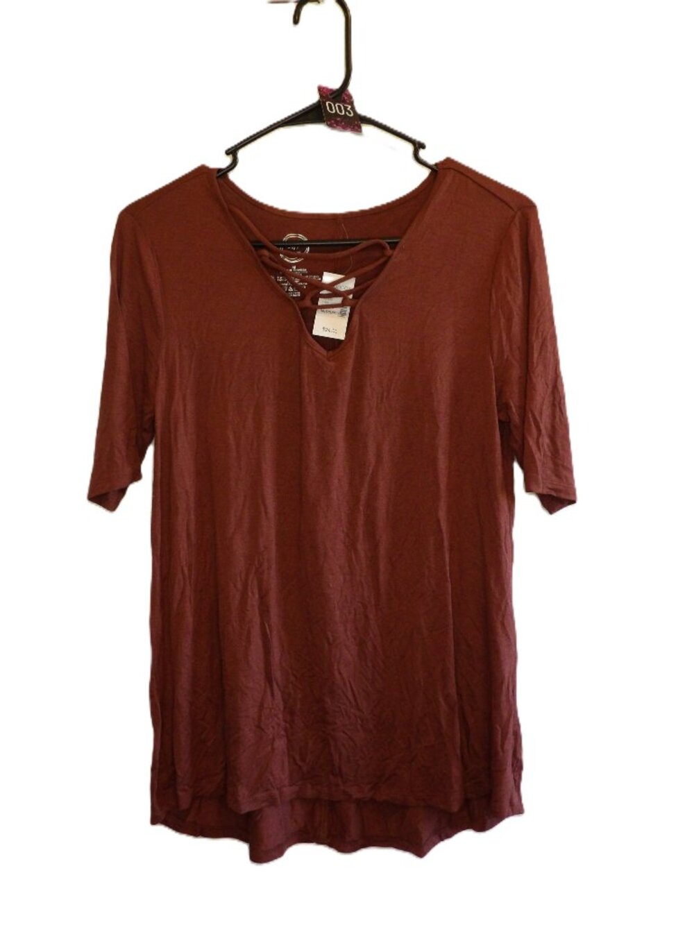 24/7, NWT Brick orange/red with cross neckline (Women's Medium)